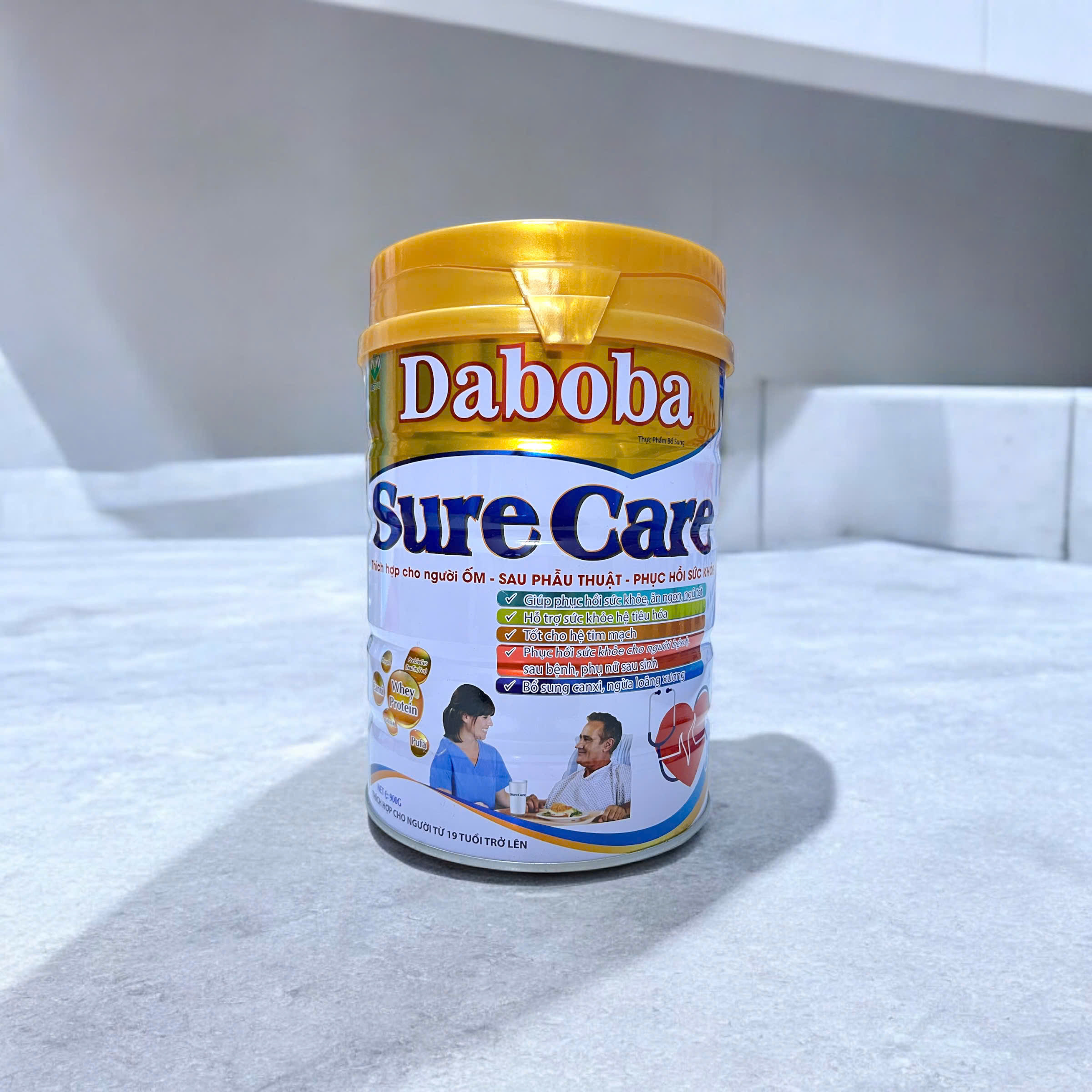 Sữa phục hồi sức khỏe cho người già, ốm yếu, ăn uống kém Daboba Sure Care 900g