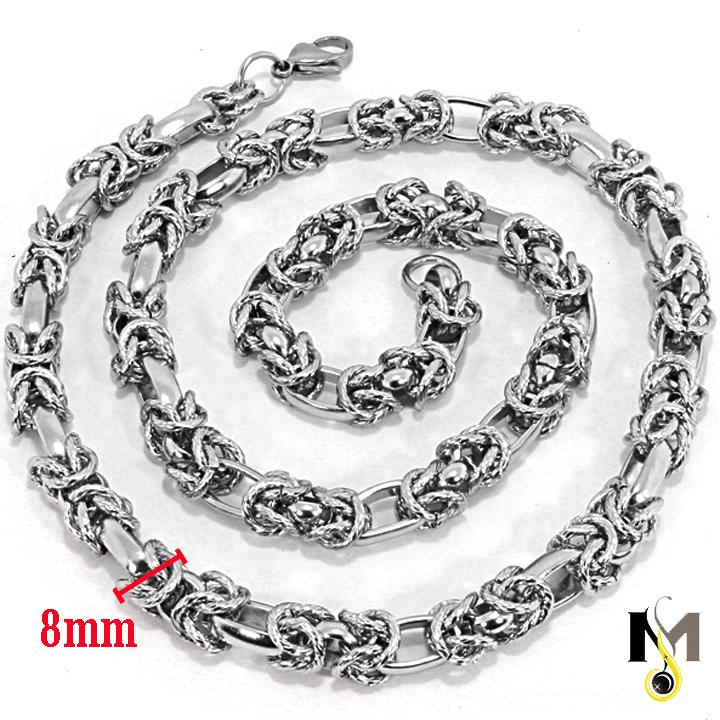 Dây chuyền Inox nam cá tính to 8mm đẹp, giá rẻ, không đen