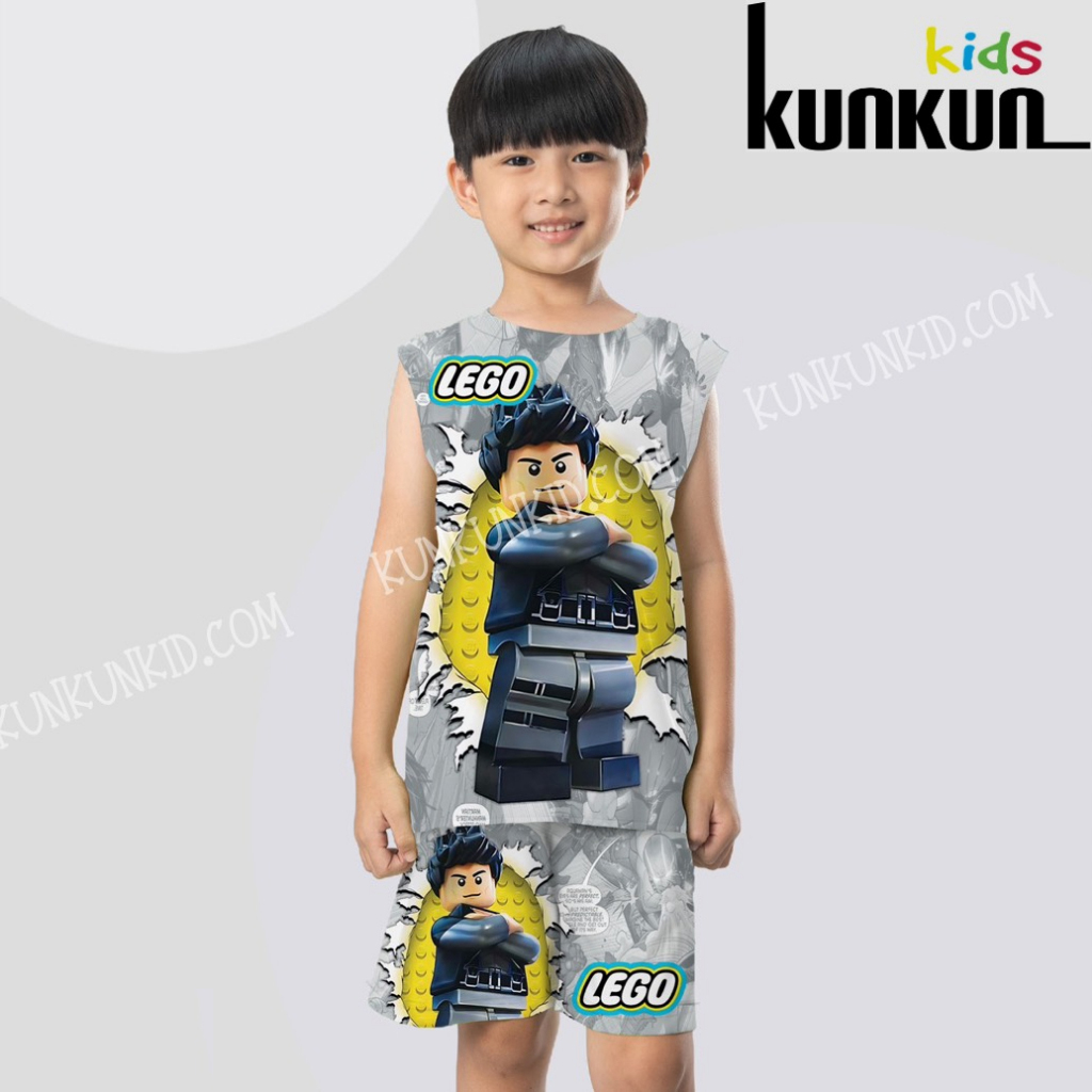 Quần áo bé trai size đại từ 10kg-40kg chất Thun lạnh in 3d hình Kunkun Kid BL1073