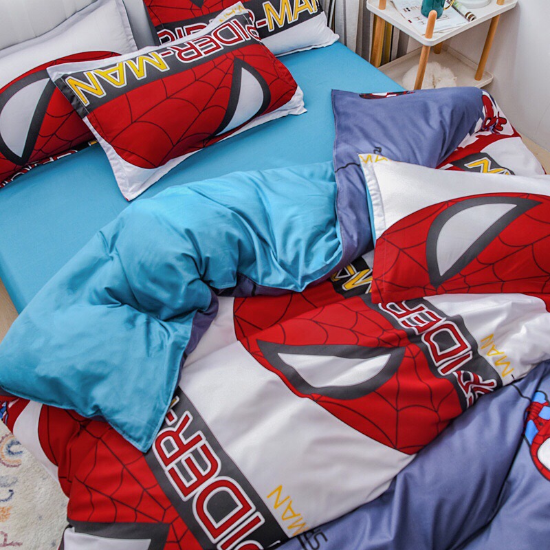 Trọn Bộ 4 Món Cotton Poly Nhập Mẫu SPIDERMAN MARVEL