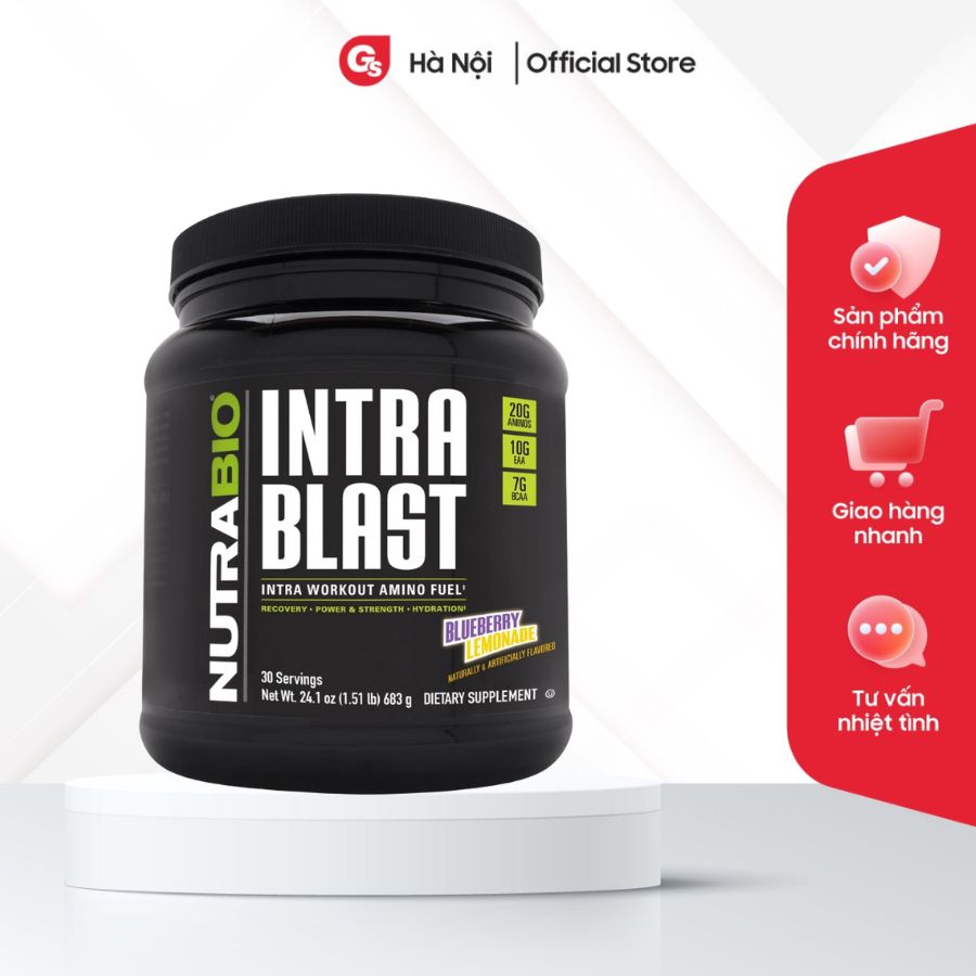Bột điện giải hỗ trợ phục hồi NutraBio Intra Blast, ngăn ngừa dị hóa cơ - GYMSTORE