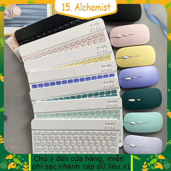 Bàn Phím Không Dây Bluetooth Thông Dụng-Bàn Phím Dành Cho Windows/MAC/Android/IOS/Điện Thoại/iPad/Máy Tính Bảng Chuột Bluetooth Bàn Phím iPad Màu Không Tiếng Ồn Nhỏ