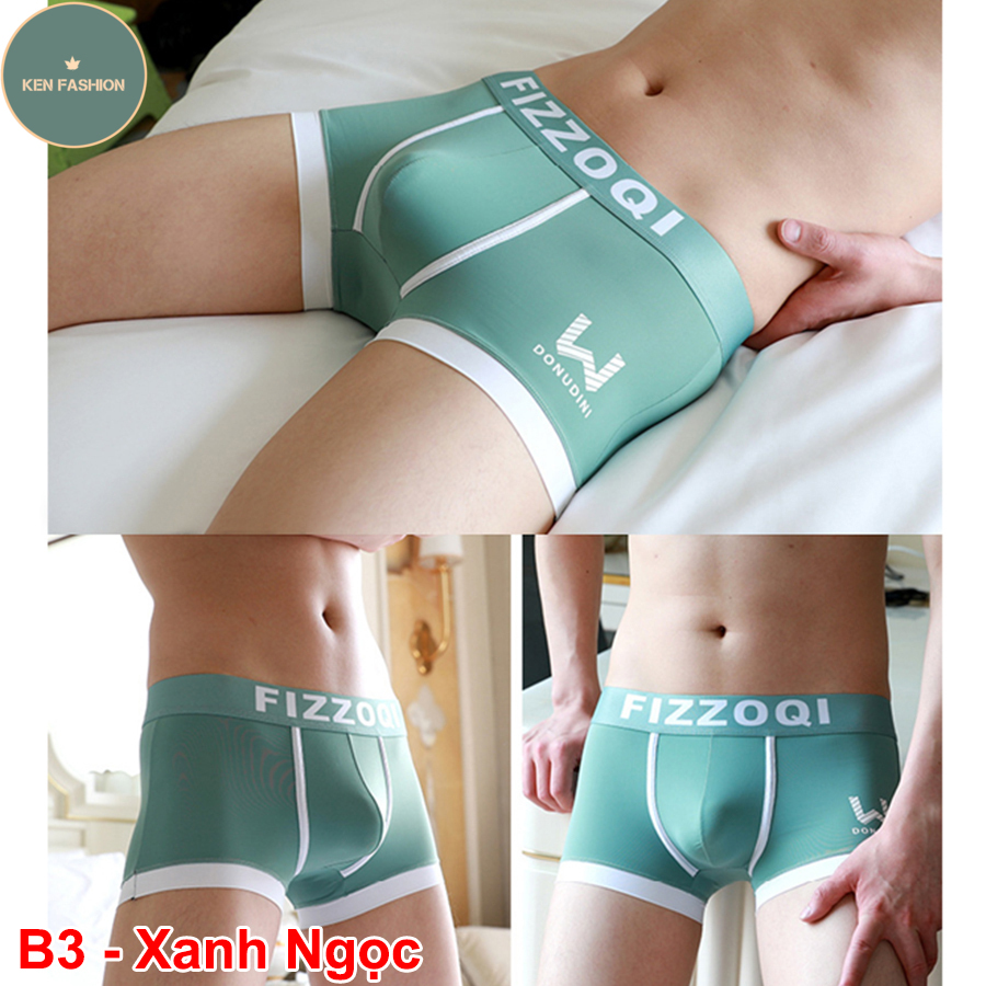 Quần lót nam cao cấp fizzoqi qs6 quần sịp đùi chất liệu lụa, đầy đủ size từ 40-85kg