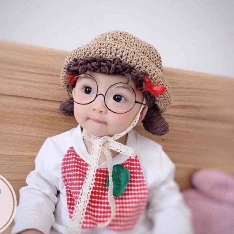 Nón tóc giả cho bé gái