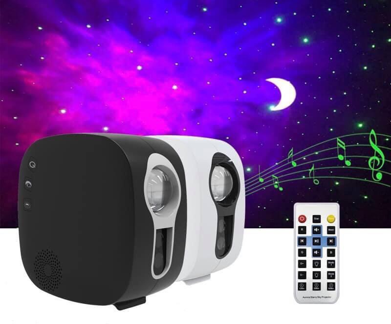 Đèn Thiên Hà Galaxy Ver.2 Kiêm Loa Bluetooth Chiếu Bầu Trời Sao Đêm Lấp Lánh Cho Phòng Bay, Sân Khấu