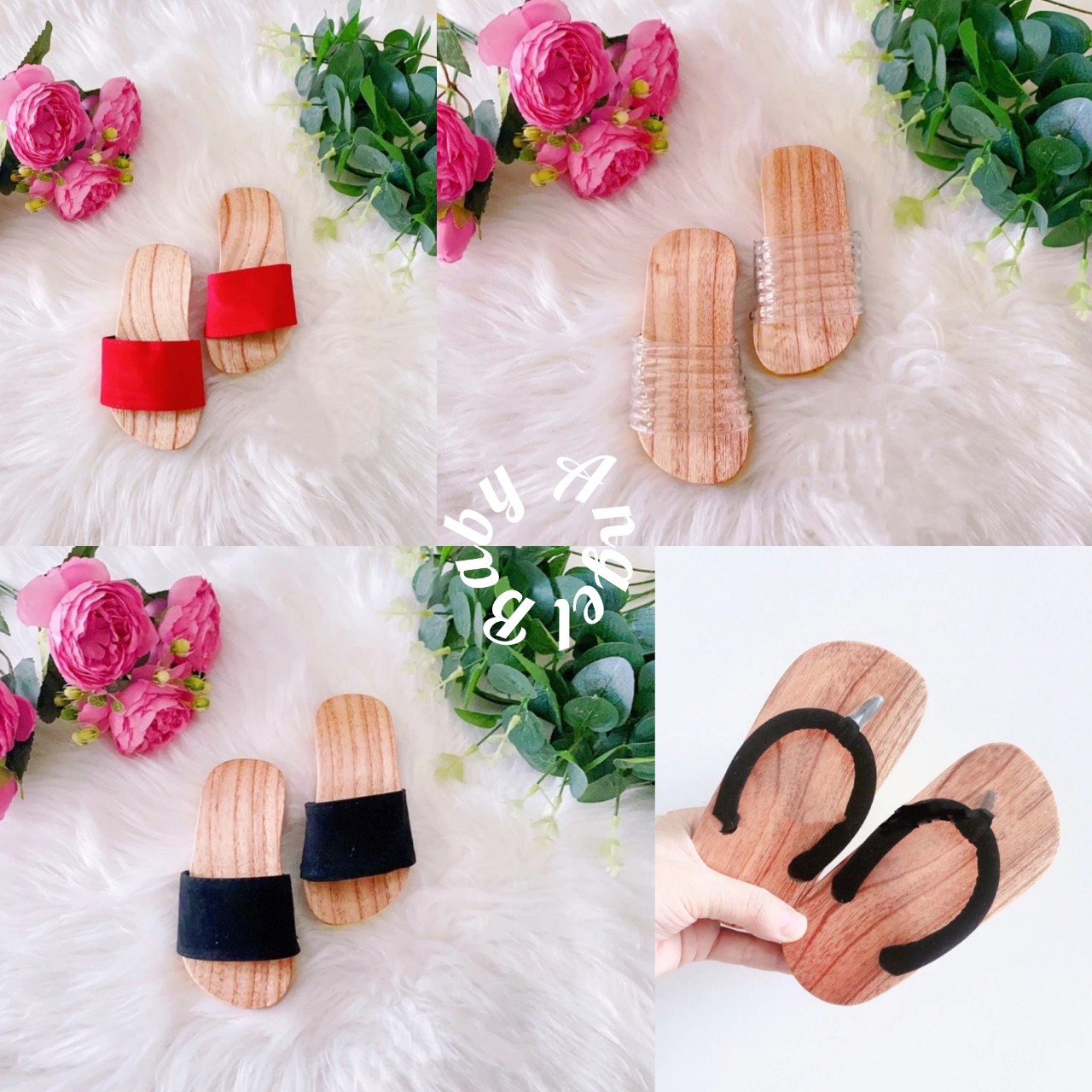 Guốc gỗ, guốc mộc cho bé trai, bé gái từ 1 đến 9 tuổi mặc áo dài, bà ba