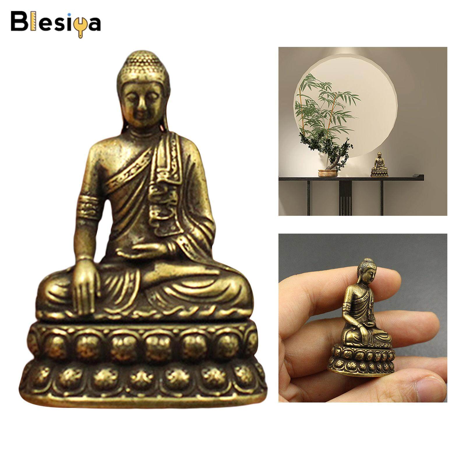 Blesiya Tượng Phật Ngồi Bằng Đồng Thau Tượng Thích Ca Mâu Ni Trang Trí Nhà Ngồi Hoa Sen