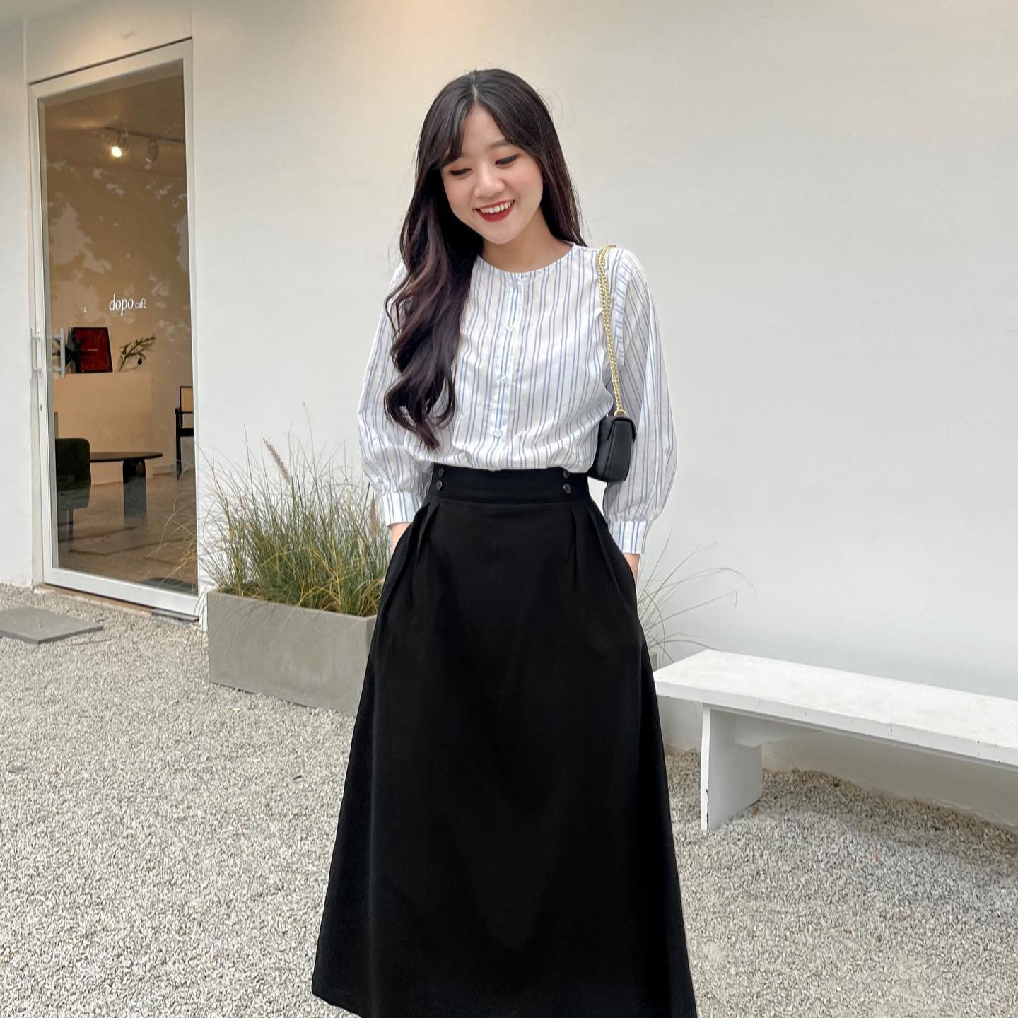 Áo ara - áo cổ tròn tay lửng