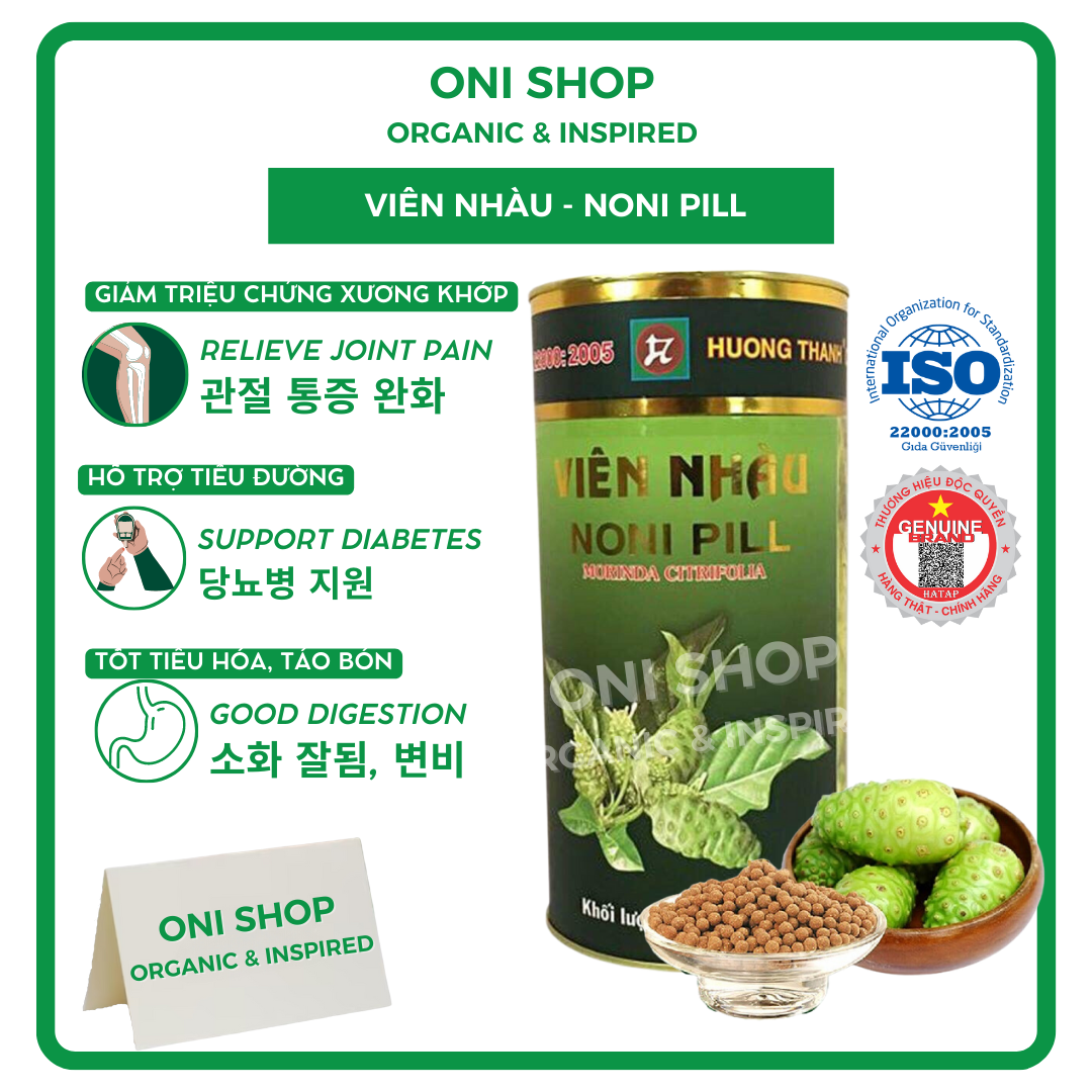 Noni Pill FREESHIP Huong Thanh Noni is good for digestion, heart