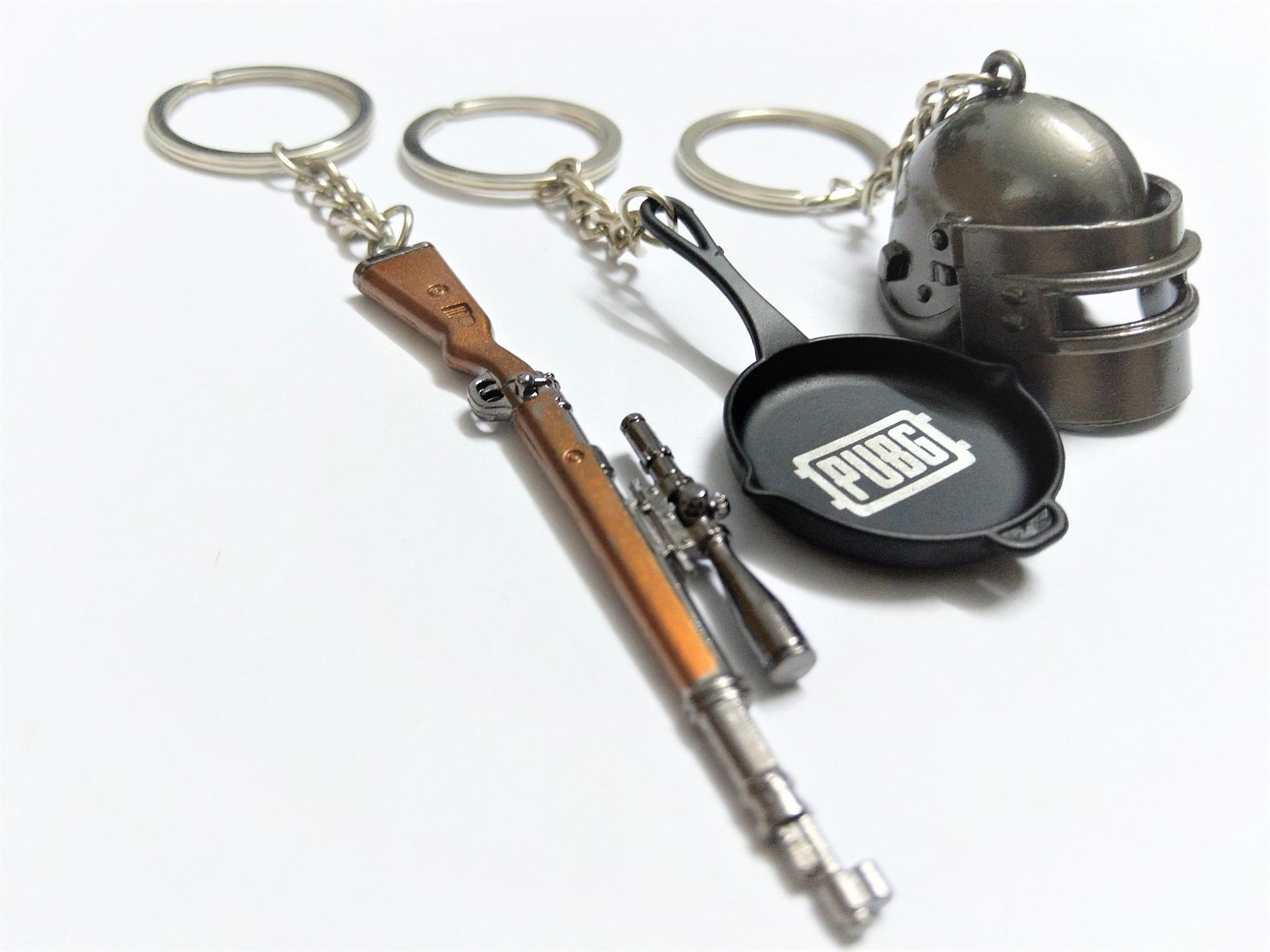 Bộ 3 móc gắn chìa khóa mô hình PUBG