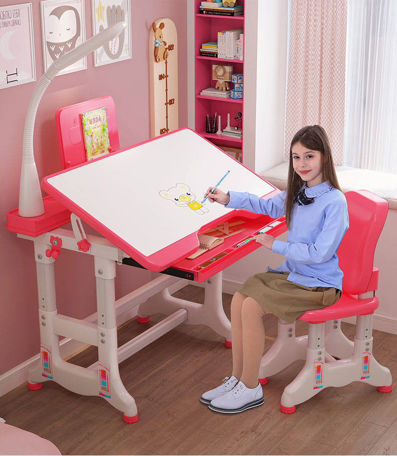 Bàn học cho bé, Bàn học sinh cấp 1 chống gù cận thị-Mặt bàn dài 80Cm