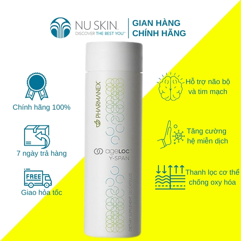 Thực Phẩm Bảo Vệ Sức Khỏe ageLOC Y-Span Chính Hãng Nuskin (120 viên)
