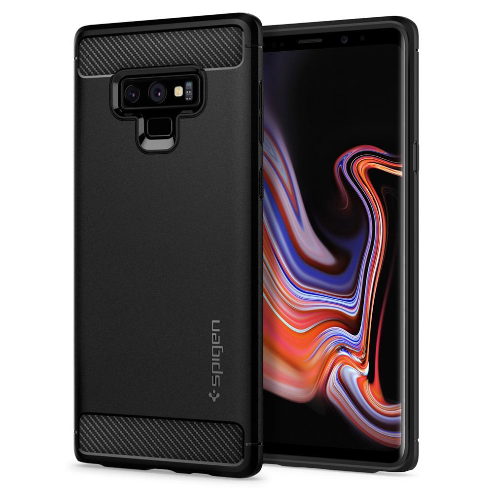 Ốp lưng chống sốc hàng hiệu Spigen Rugged Armor màu đen cho Galaxy Note 9