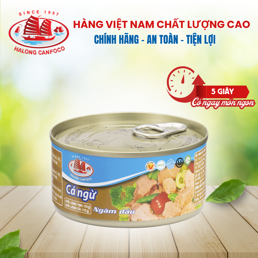 Cá ngừ ngâm dầu 115/175g - Đồ Hộp Hạ Long