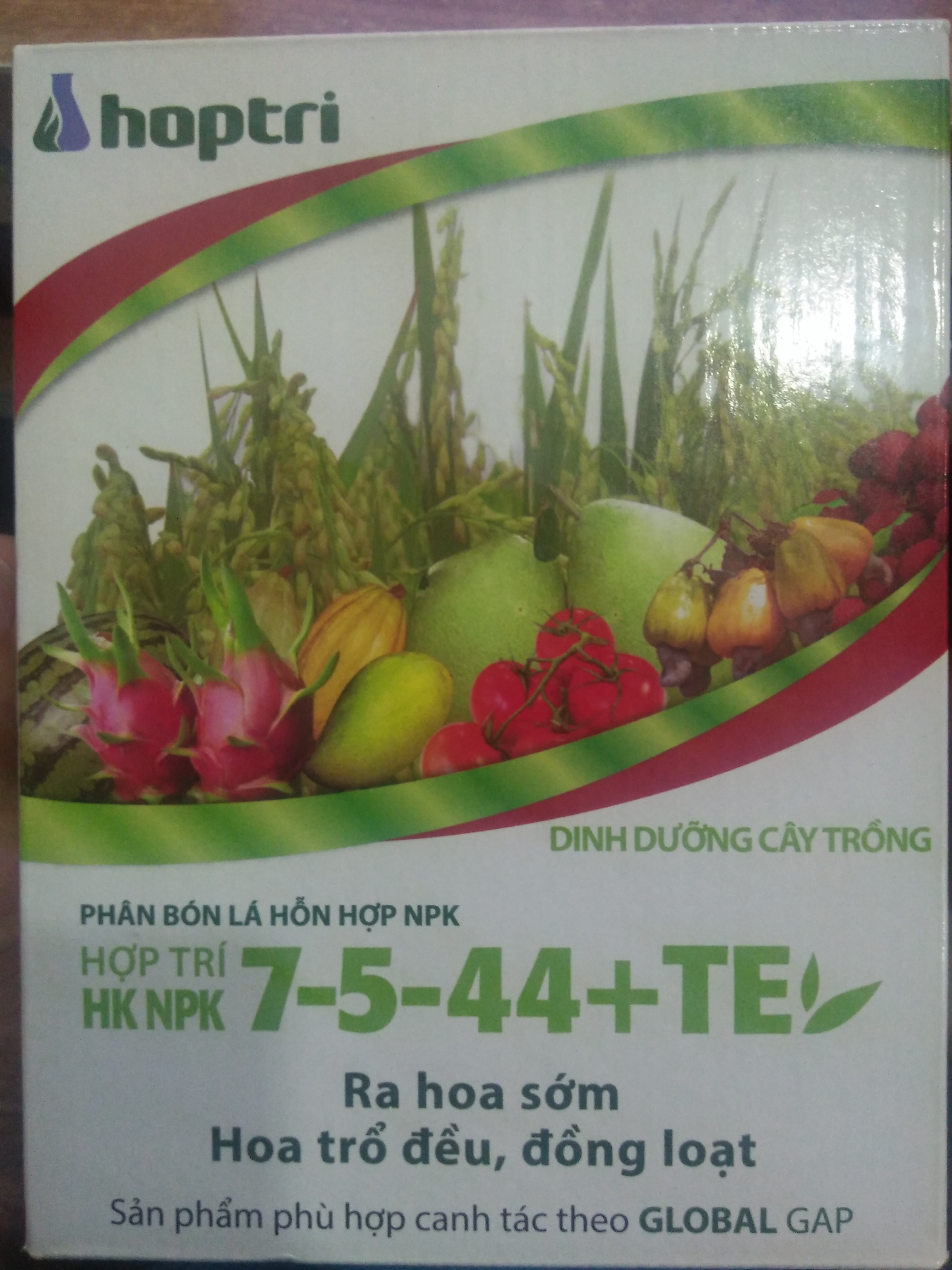[Siêu Kali] Hộp 25 gói phân bón lá/rễ NPK 7-5-44+TE Hợp Trí - Ra hoa sớm, hoa trổ đều, đồng loạt