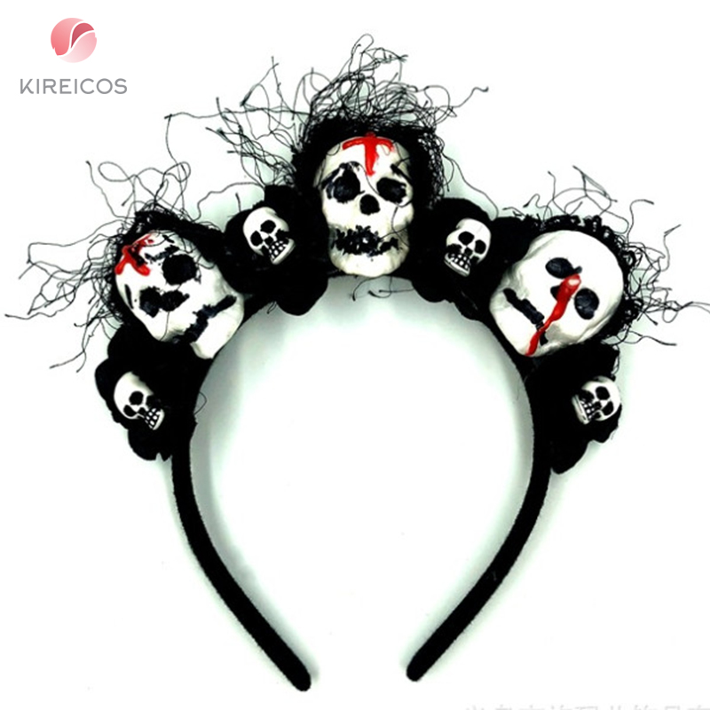 [HCM]Cài Tóc Đầu Lâu Đủ Mẫu Halloween Cực Hot Tông Đen - kireicos