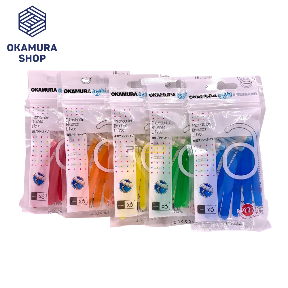 Bàn chải kẽ răng Okamura Asahi dạng L