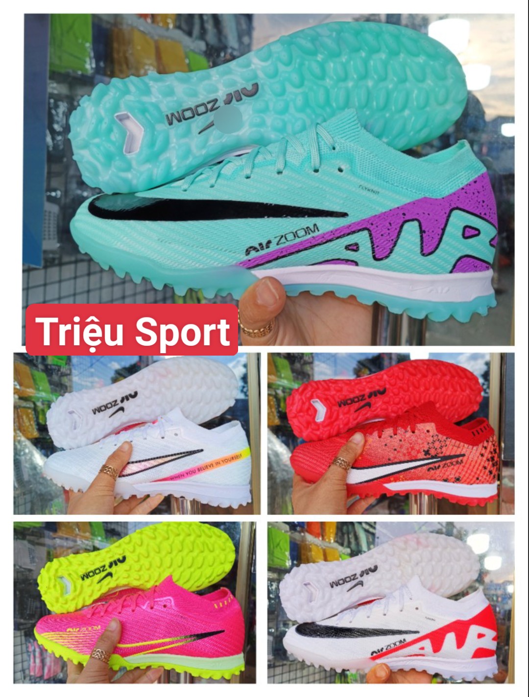 Giày đá bóng Mercurial vapor 15 elite Air zoom tf