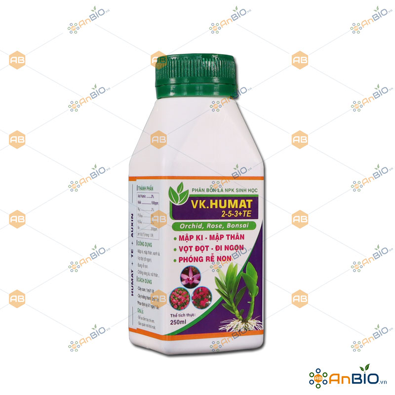 [HCM]PHÂN BÓN LÁ VK. HUMATE 2-5-3 + TE Chai 250ml CHUYÊN PHONG LAN HỒNG BONSA - A2.1032