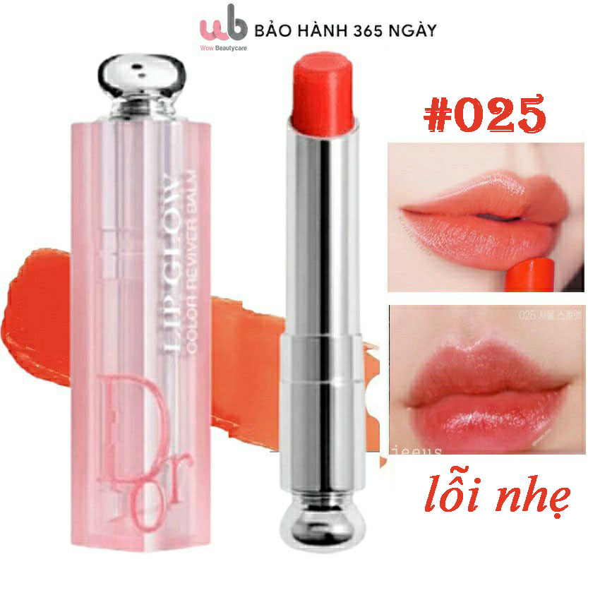 Son dưỡng Dior 025 lỗi nhẹ,Seoul Scarlet,Màu Đỏ Cam,Phiên Bản Á Đông,làm mềm mịn môi,giúp bảo vệ đôi môi,Tặng kèm quà xịn,chất