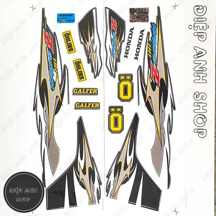 Tem rời Wave Alpha 110 ( Đời 2017 - 2020) - Tem 3 lớp chống phai màu