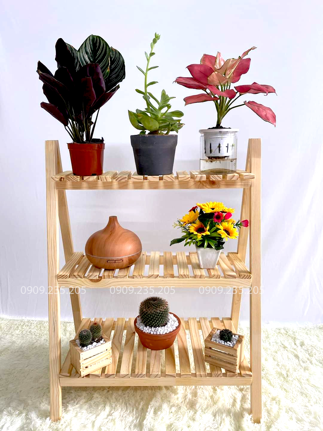 Kệ để chậu cây 3 tầng - kệ trang trí chữ a 3 tầng
