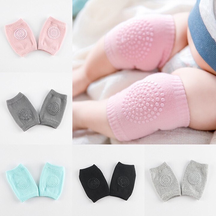 Combo 5 đôi tất chống trơn trượt bảo vệ đầu gối giúp bé tập bò, Tất lót đầu gối Cao cấp có hạt Silicon mềm cho Bé tập bò, tập đi, MÀU NGẪU NHIÊN