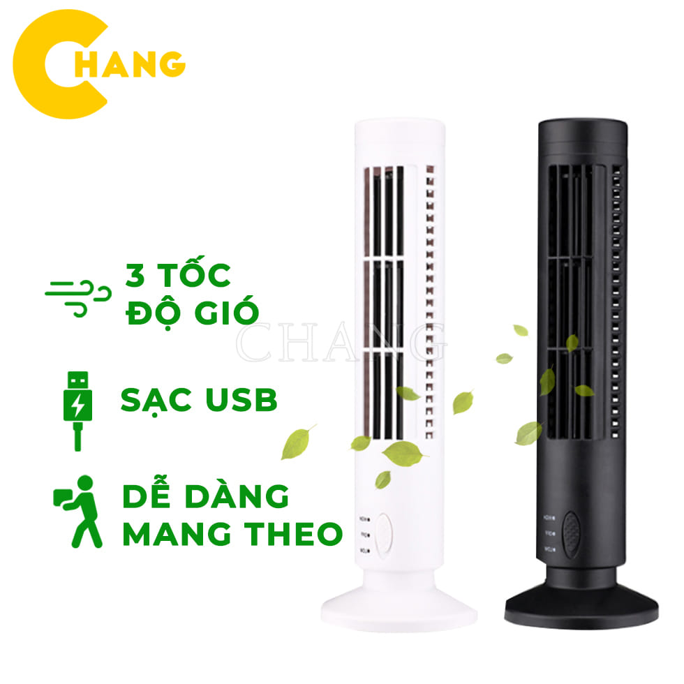 Quạt Tháp Mini Hình Trụ Quạt Quay Góc Rộng Để Bàn Nhỏ Gọn Hoàn Hảo Để Trang Trí Bàn