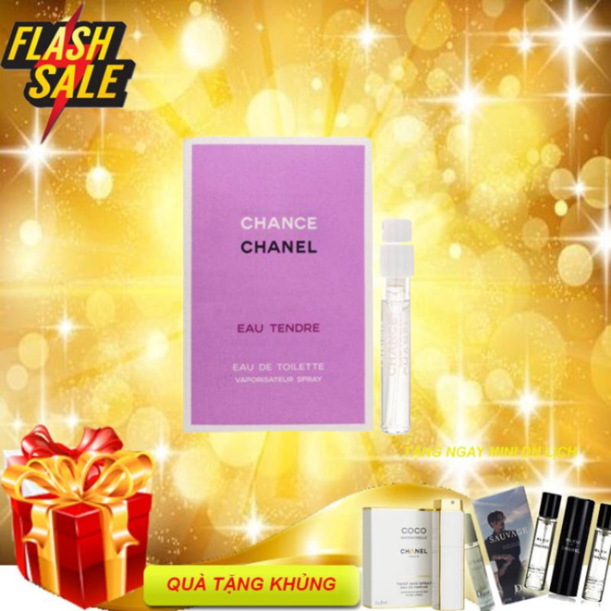 Nước hoa nữ vial Chance Hồng Eau Tendre EDP 2ml - Nước hoa nữ thơm lâu, nhỏ gọn - Nước hoa chính hãn