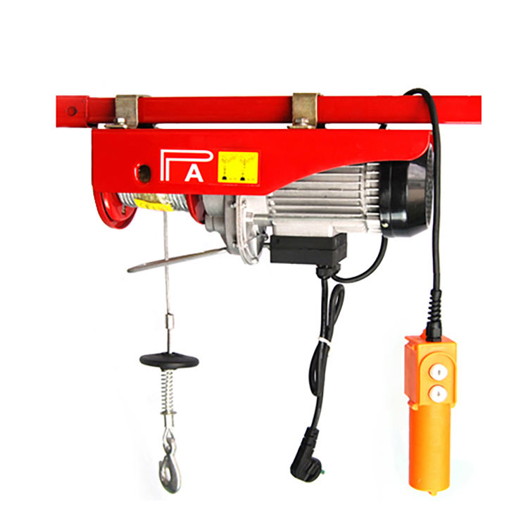 Máy tời điện 220v, Máy tời treo tải trọng 800kg cáp dài 12m nâng hạ vật liệu