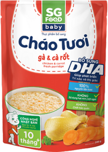 Cháo tươi baby gà cà rốt 240g x 30