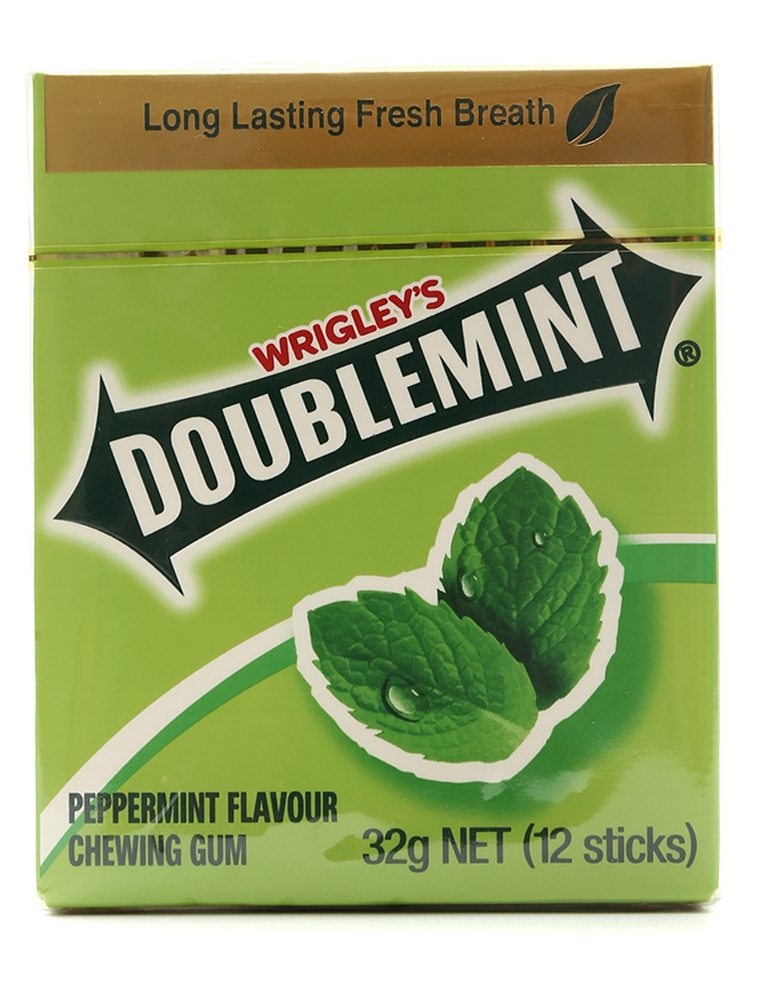 Lốc 10 hộp Kẹo cao su Doublemint hương bạc hà 32g/hộp