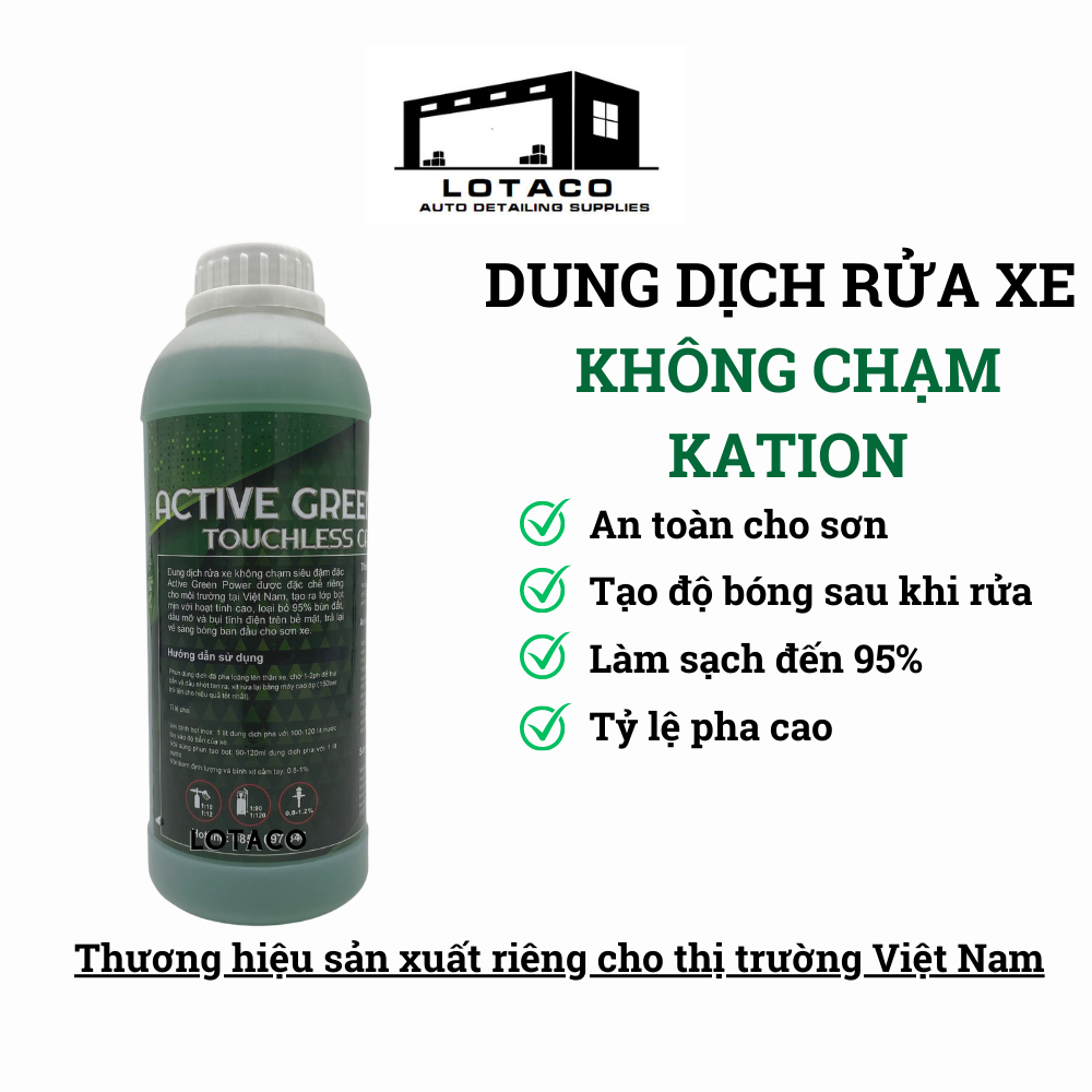 Dung dịch rửa xe không chạm Kation - Chai 1L