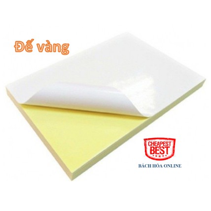 Giấy Decal A4 đế xanh đế vàng