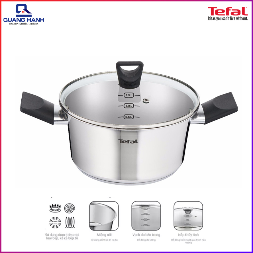 Nồi inox tefal simpleo b9054695 24cm 4.8l - hãng phân phối