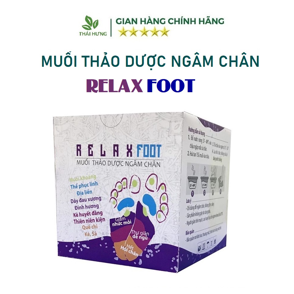 Muối ngâm chân thảo dược  Relax Food THÁI HƯNG -400gr giảm đau nhức xương khớp, cải thiện giấc ngủ, giảm hôi chân