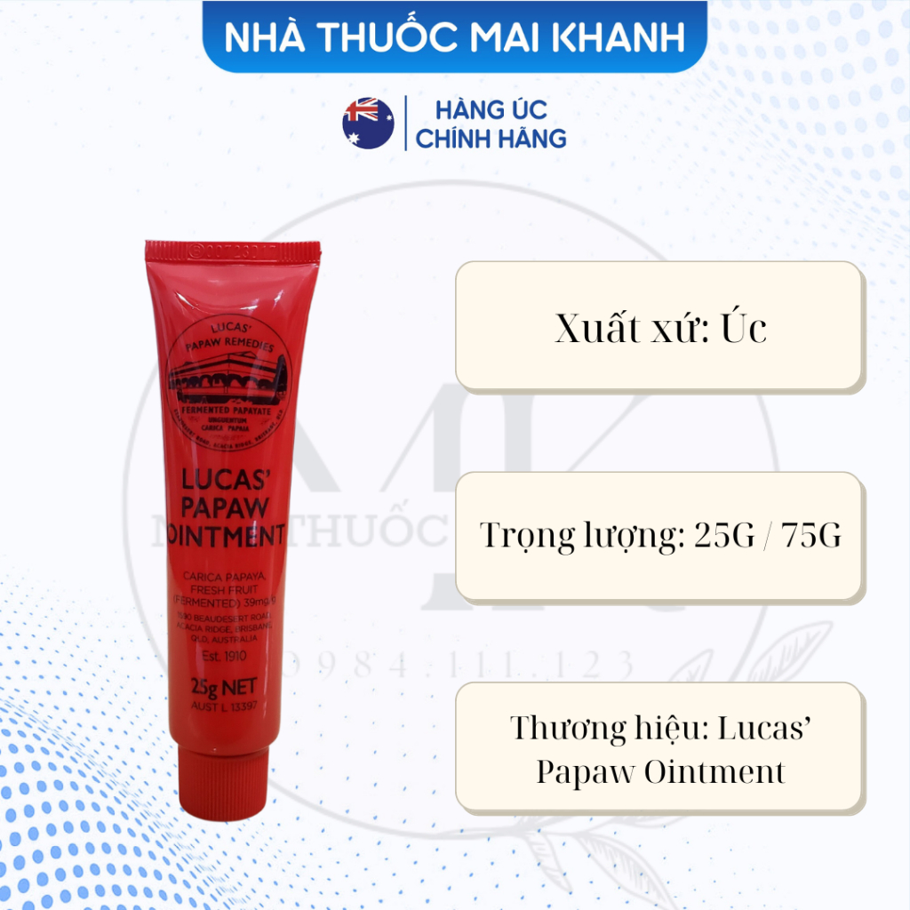 Kem Đa Năng Lucas Papaw Ointment Úc 25gram