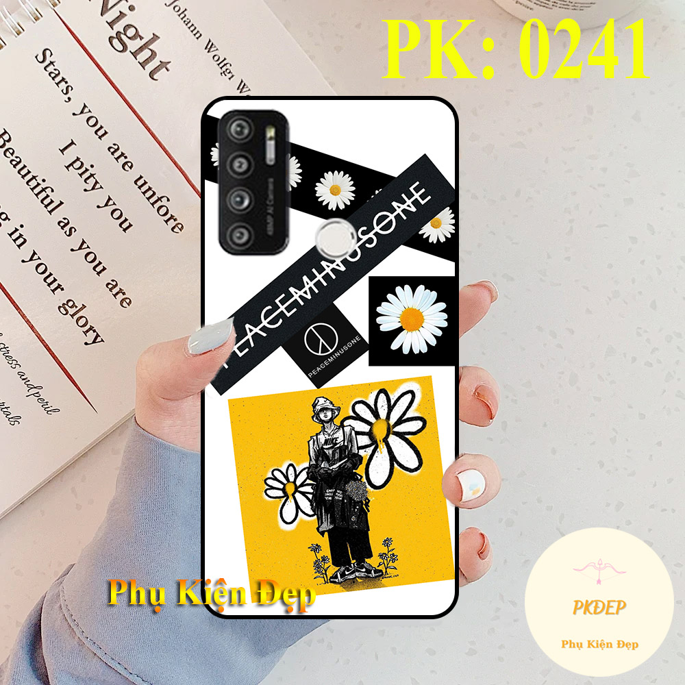 [HCM]Ốp lưng Vsmart Live 4 - Ốp dẻo đen in hình Hoa Cúc Họa Mi- Peaceminusone