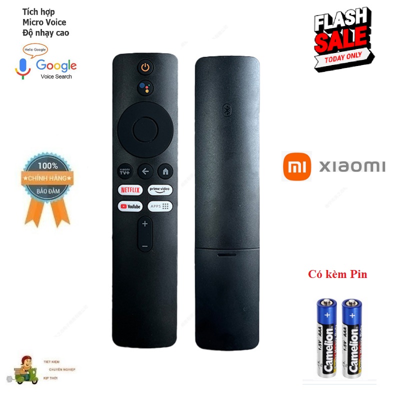 Remote Điều khiển giọng nói TV Xiaomi - Mi TV Box Android TV Box XMRM-M3 M6 M8- Hàng mới chính hãng Tặng kèm Pin