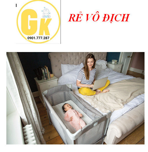 Giường cũi trẻ em Joie Kubbie Sleep Foggy Gray