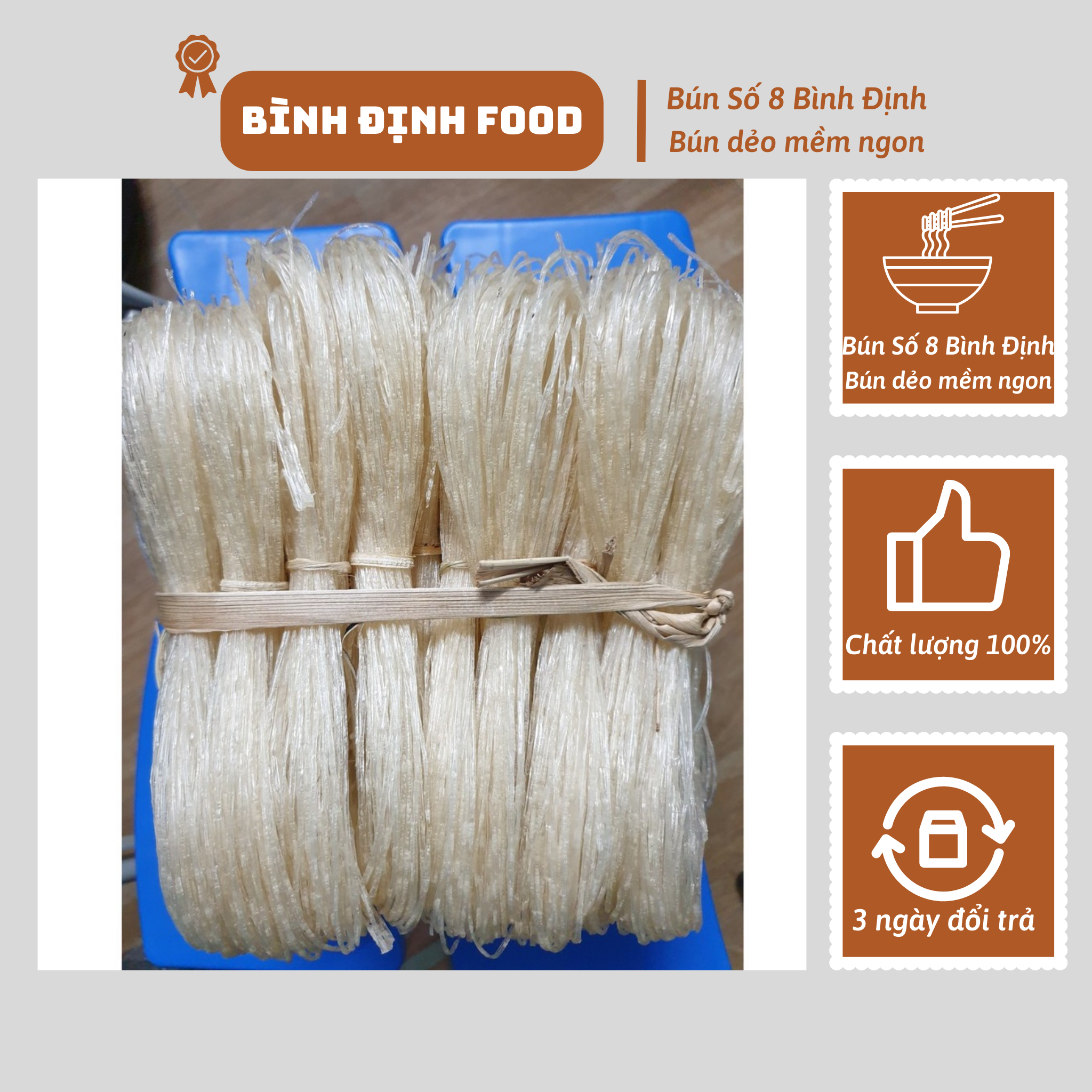 Bún mì số 8 loại đặc biệt bó lớn đặc sản Bình Định