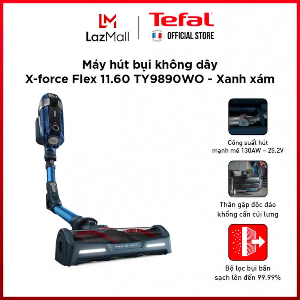 [TRẢ GÓP 0%] Máy hút bụi cầm tay không dây Tefal TY9890WO - Gian hàng chính hãng bảo hành 2 năm