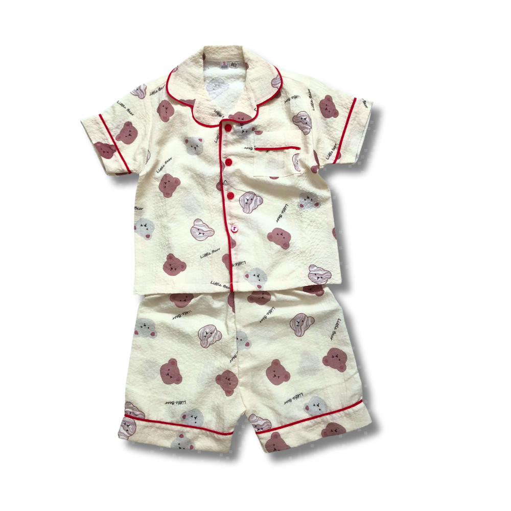 Pijama Đồ bộ đùi cho bé trai bé gái vải Đũi Xốp thoáng mát bền đẹp size