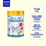 Sữa bột YOKO GOLD 3 850g (cho trẻ từ 2 - 6 tuổi) - Sữa công thức Dưỡng chất tốt từ Nhật Bản, Vị Nhạt thanh mát, Tiêu hóa khỏe, giúp bé dễ hấp thu