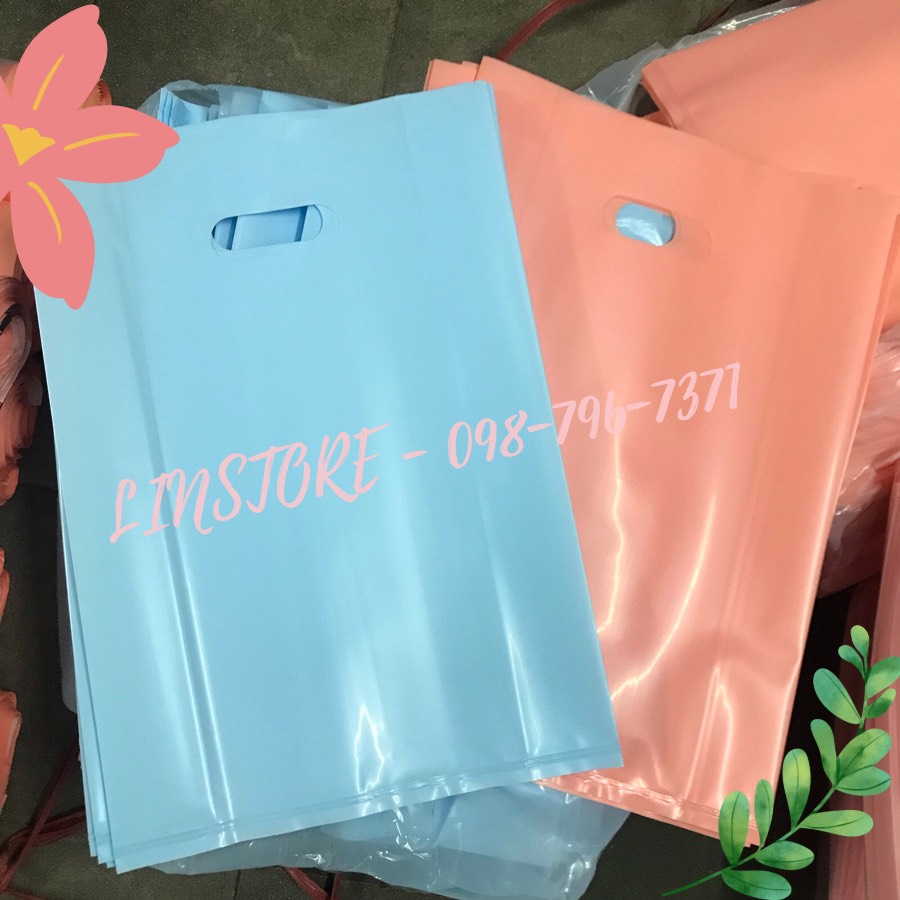 FULL SIZE - 1KG Túi Nilong Hột Xoài Màu Xanh Pastel - Đơn Ào Ào - Túi Hột Xoài PE Trơn Bóng Dai Dẻo