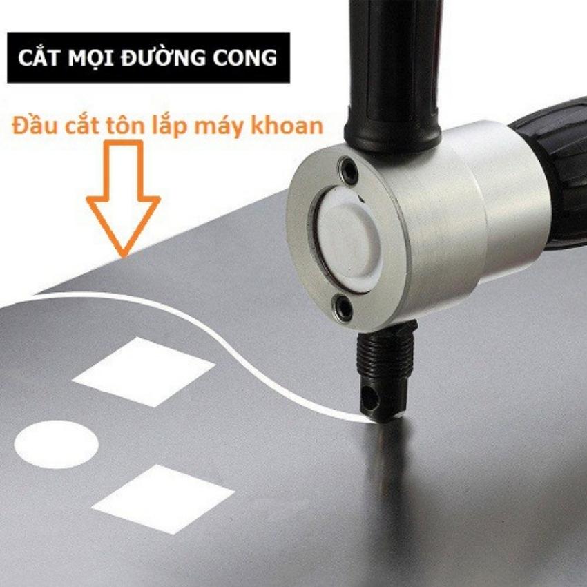Đầu kít cắt tôn đa năng gắn máy khoan-Biến máy khoan thành máy cắt tôn