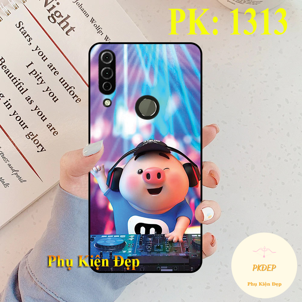 [HCM]Ốp lưng Vsmart Joy 3 dẻo đen in hình chú heo hồng xinh xắn cute