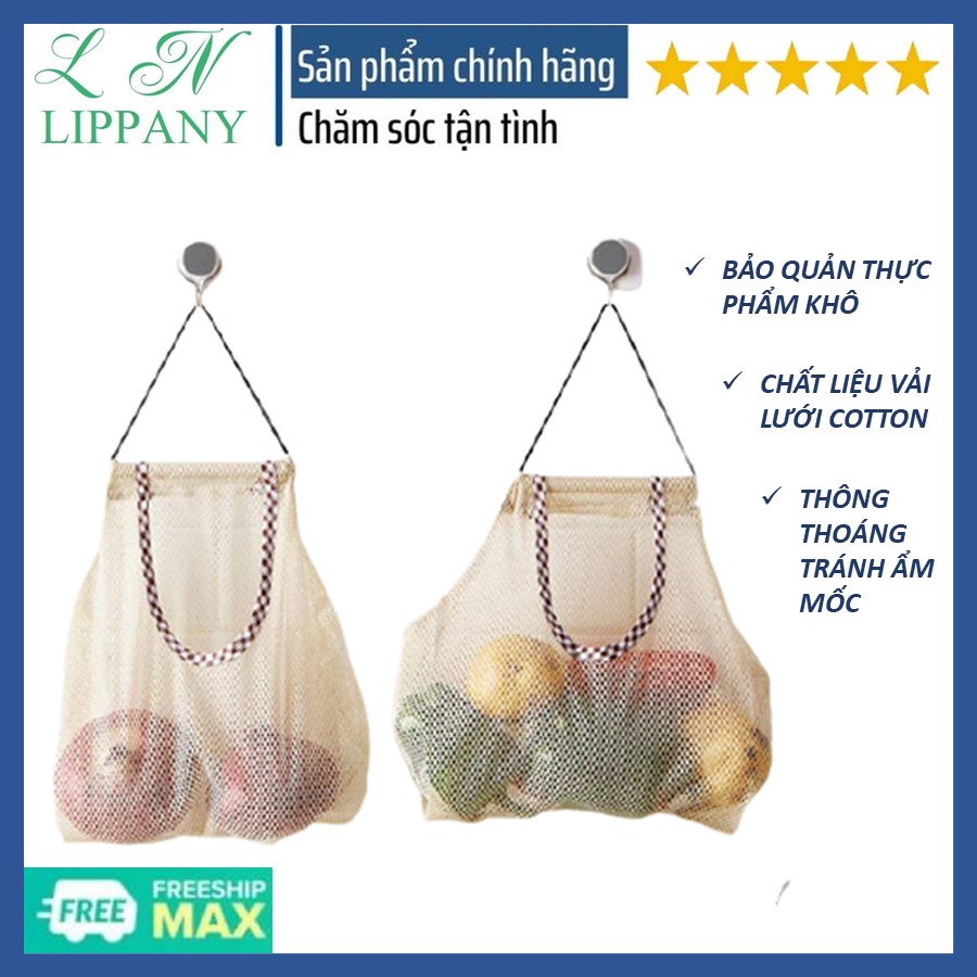 Túi lưới treo tường đựng thực phẩm đa năng