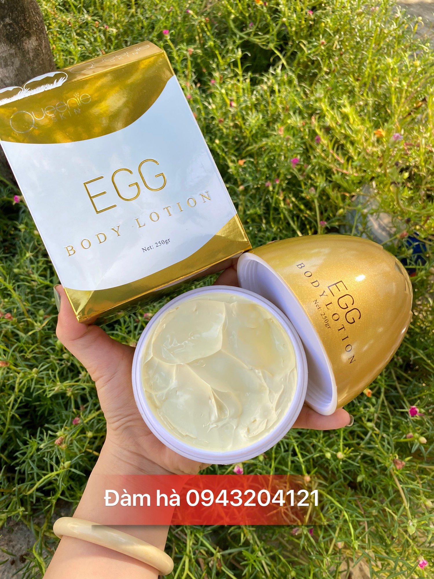 Kem body trứng gà vàng egg body 250gr - queenie skin - kem body trứng gà