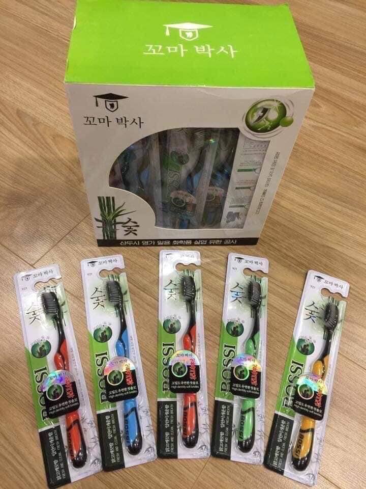 Combo 5 bàn chải bossi than tre